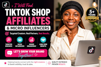 find tiktok shop affiliates and micro influencers for