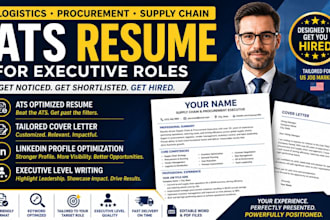 write ats resume for logistics, procurement and supply chain executives