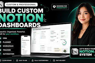 design custom notion templates dashboard workspace and planner