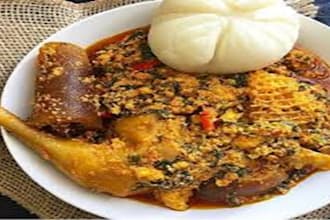prepare semo and egusi for you and chicken