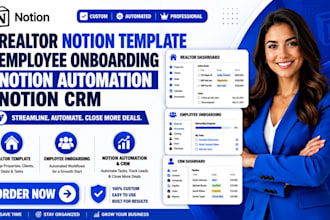 build realtor notion template, employee onboarding notion automation, notion crm