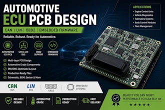 do automotive ecu pcb with can lin obd and embedded firmware