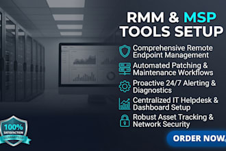 configure rmm, msp tools for remote IT management, monitoring, and automation