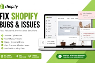 fix shopify bugs fix checkout issues and liquid theme errors