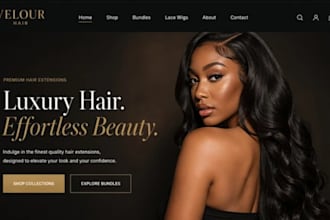 hair extension shopify store hair extension website beauty store wig store