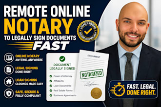 do remote online notary to legally sign documents fast