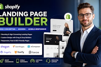 setup shopify landing page builder shogun gempages ecomposer pagefly foxify beae