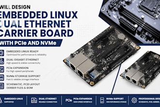 design embedded linux dual ethernet carrier board with pcle and nvme