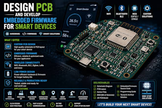 design pcb and develop embedded firmware for smart devices