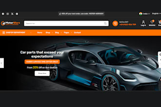 design automotive website auto part store automotive shopify dropshipping store