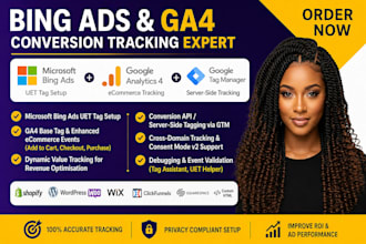 microsoft bing ads uet tag, ga4, ecommerce conversion tracking with gtm bing ads