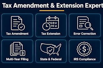 prepare your irs tax amendment or tax extension accurately and fast