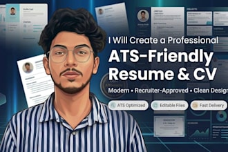 create a professional ats friendly resume and CV