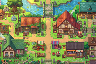 create pixel art tileset game art rpg pixel art background