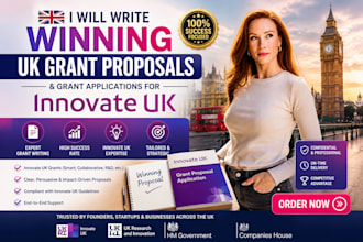 write winning UK grant proposals and grant applications for innovate UK