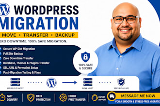 move wordpress, transfer website and do wordpress migration