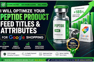 optimize your peptide product feed titles and attributes for google shopping