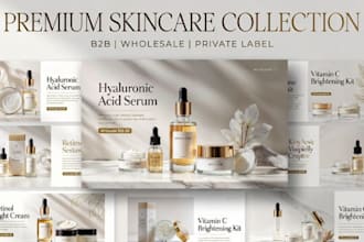 design beauty skincare b2b cosmetics product catalog retail line sheet