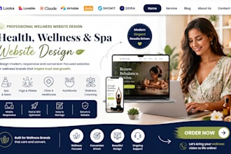 looka health wellness spa salon yoga pilate studio clinic nutritionist website