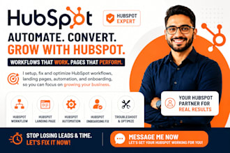 hubspot workflow hubspot landing page hubspot automation hubspot onboarding fix
