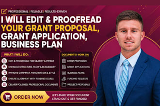 edit and proofread your grant proposal, grant application, business plan