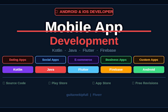 build an android app with java, kotlin or flutter