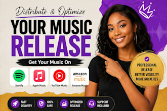 distribute and optimize your music release on spotify apple music and youtube