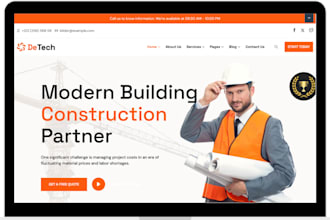 design construction website home remodeling, home renovation wordpress website