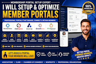 setup member portals on memberclicks clubexpress glue up growthzone wildapricot