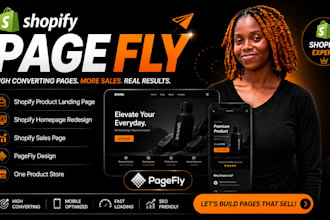 build shopify store with pagefly, gempages, landing page and one product store
