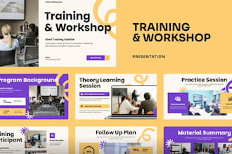 design powerpoint presentation for conference training, webinar and workshop