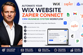 automate wix website zapier connect crm business system workflow