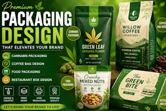 design cannabis packaging mylar bag coffee bag food packaging and restaurant box