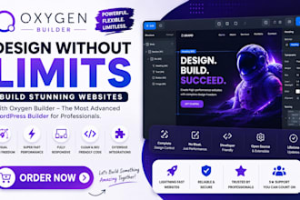 build wordpress oxygen builder website, oxygen builder design, wordpress website