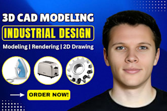 do 3d cad product design, 3d product modeling and rendering, industrial design