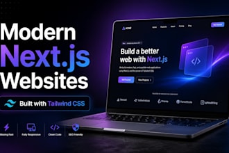 build modern nextjs website with tailwind css