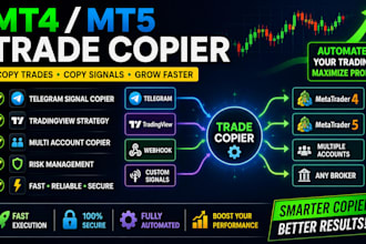 build mt4 mt5 trade copier, tradingview strategy, trading copier, signal copier