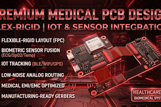 design medical device pcb, medical sensor flexible rigid, board tracker iot pcb