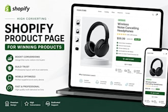 build a high converting shopify product page for winning products