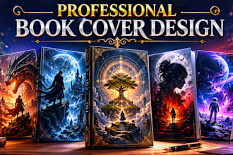 do book cover design, ebook cover, kindle cover, fantasy cover for amazon