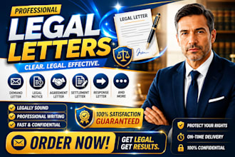 write demand letter legal notice and cease and desist letter