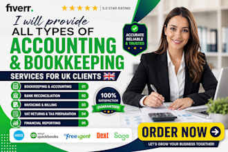 provide all types of accounting and bookkeeping services for UK clients