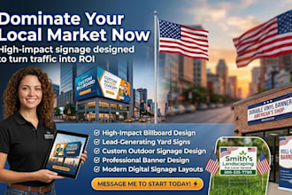 design digital billboard, banner ads, and digital signage for your business