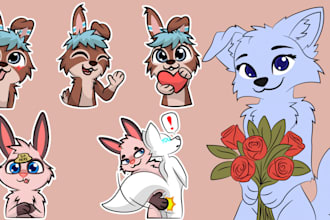draw furry telegram stickers, nsfw furry sticker, discord sticker pack crypto