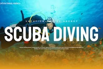 design a scuba diving certification center pitch deck business presentation