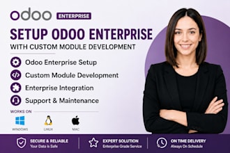 setup odoo enterprise with custom module development with window, linux and mac