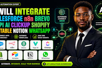 integrate salesforce n8n brevo vapi ai clickup shopify airtable notion whatsapp