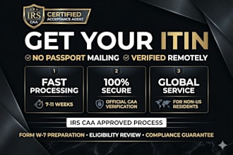 get irs itin number caa w7 form tax id