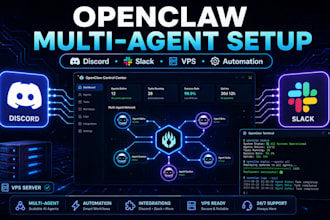 setup openclaw multi agent system discord slack bots ollama vps server