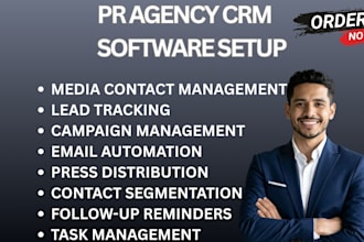 setup pr agency hubspot CRM salesforce pipedrive muck rack cision meltwater buzz